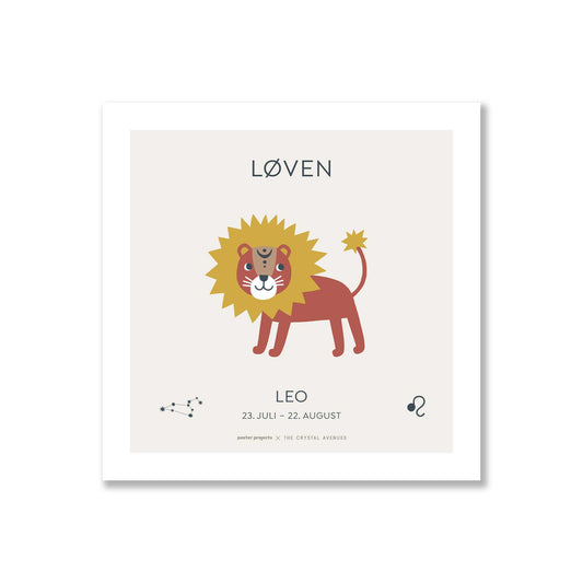 Stjernetegn plakat – Løven